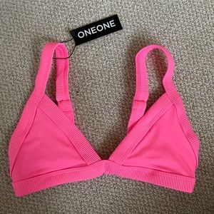 OneOne Swimwear Kameron Top- Neon Pink- BNWT